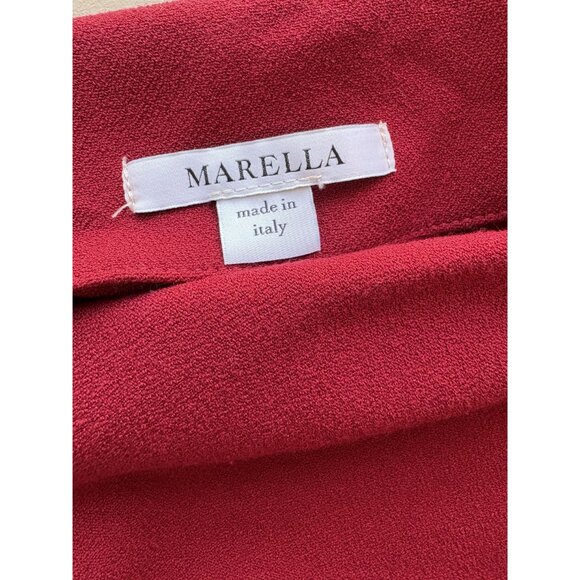 Marella by Max Mara Red Ponte Sheath Dress Size 8 Made In Italy - Picture 5 of 6